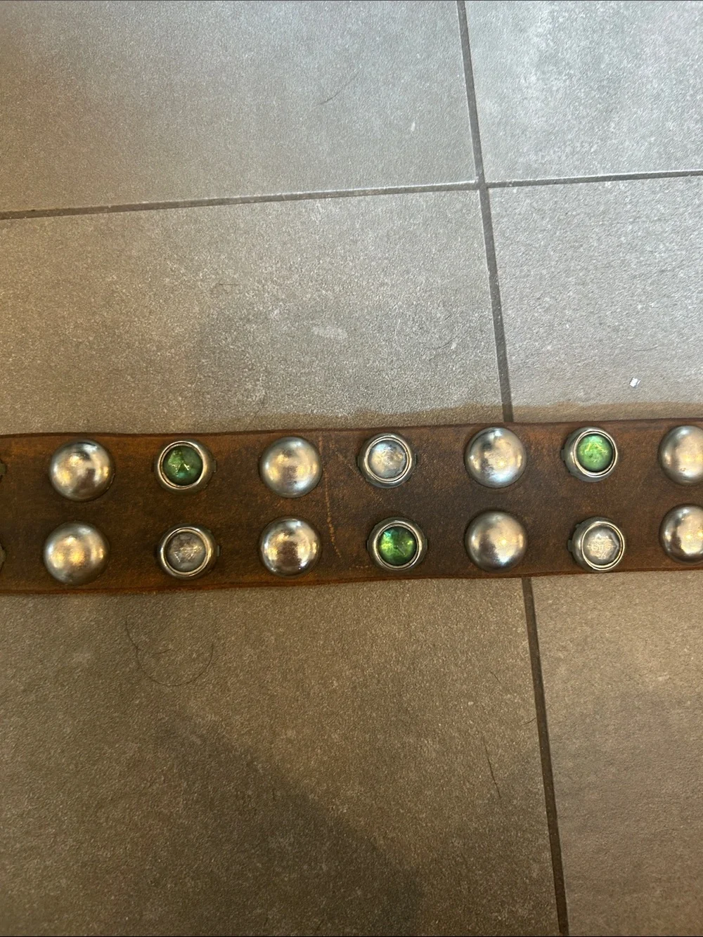 Jeff Gallea Studded Leather Belt